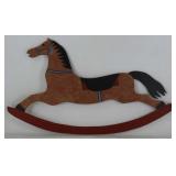 Decorative Folk Art Rocking Horse Plaque