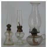 Oil Lamps -  Lot of Three