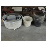 Galvanized & Rubber Feed Tubs