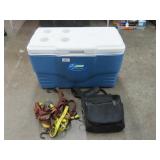 Coleman Cooler and Ratchet Straps