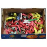Tray of 1' Ratchet Straps and Binders