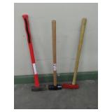 Two Splitting Mauls and One Sledge Hammer