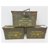 3 Metal Ammo Boxes