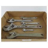 Tray Lot of Adjustable Wrenches
