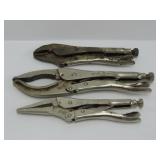 Three Vise Grips
