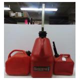 3 Plastic Fuel Cans