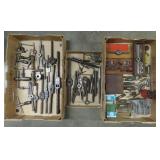 3 Trays of Taps, Dies, and Reamers