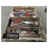 Two trays of hand tools