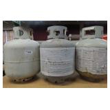 3 Empty Propane Tanks