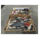 Two tray lots of hand tools