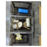 3 Plastic Milk Lugs w/ Rope