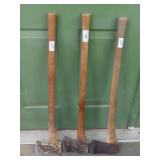 Three Axes w/ Wooden Handles