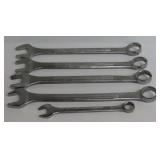 Five Large SAE Combination Wrenches