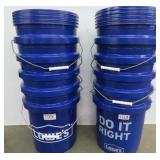 10 Lowes 5 Gal. Buckets w/ Lids