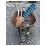 True Temper Wheelbarrow and Tool