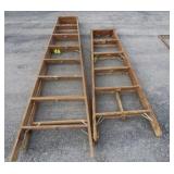 Two Wooden Step Ladders