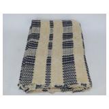 Blue White Wool Coverlet