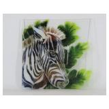 Square Glass Zebra Plate