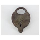 Early Railroad Padlock With Key