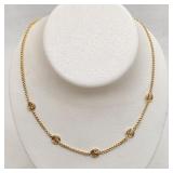 14K Gold Rosetta Link Necklace