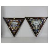 Triangle Stained Glass Window Panels