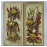 Pair Of Signed Impasto Oil Paintings