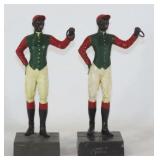 Americana Cast & Painted Jockey Bookends