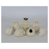 Signed Ceramic Face Sculptures