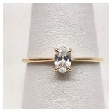 10K Gold Ring w/ White Sapphire