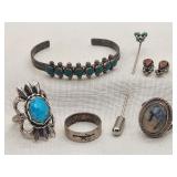 Native American Silver Childs Cuff Etc.
