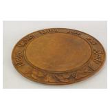 German Carved Wooden Plate