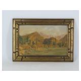 Landscape Print with Painted Accents