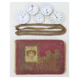 Autograph Book and Pocket Watch Parts