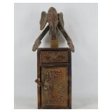 Carved Folk Art Elephant Cabinet