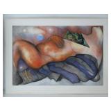 Carrell Signed Surrealist Painting