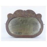 Beveled Oval Framed Mirror With Onlays