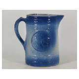 Blue White Stoneware Pitcher