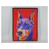 G. Wright Dobermann Oil Painting