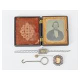 Ambrotype Portrait and Vintage Jewelry