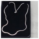 18K White Gold Herringbone Necklace
