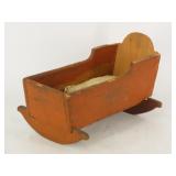 Painted Doll Cradle