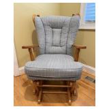 Upholstered Ladder Back Glider