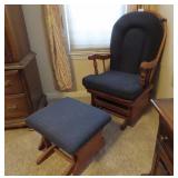 Platform Rocker with Ottoman