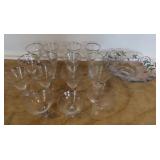 Fostoria Stemware and Crystal Fruit Bowl