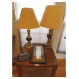 End Table and Lamps