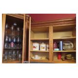 Contents of Upper Right Corner Cabinet