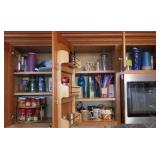 Contents of Upper Left Cabinets