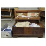 Art Deco Blanket Chest and Contents