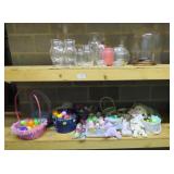 Glassware and Easter Decorations