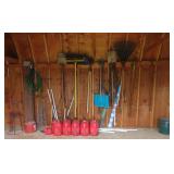 Contents of Outbuilding, Fuel Cans, and Long-Handl